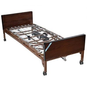 Drive Delta Ultra Light 1000 Semi-Electric Hospital Bed : Bed with Full Length Side Rails and Quick 'N Easy Comfort Mattress