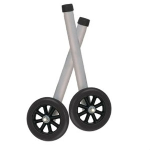 Walker Wheels, Universal 5 Inch With Rear Glide Caps