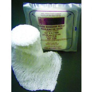 AMD Ritmed Krimped Gauze Roll : 4.5" x 4.1 yards - 6 ply Sterile Gauze Rolls - 1's Case of 100