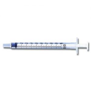 Becton Dickinson Tuberculin Syringe Only : Capacity - 1ml Slip Tip - Box of 200