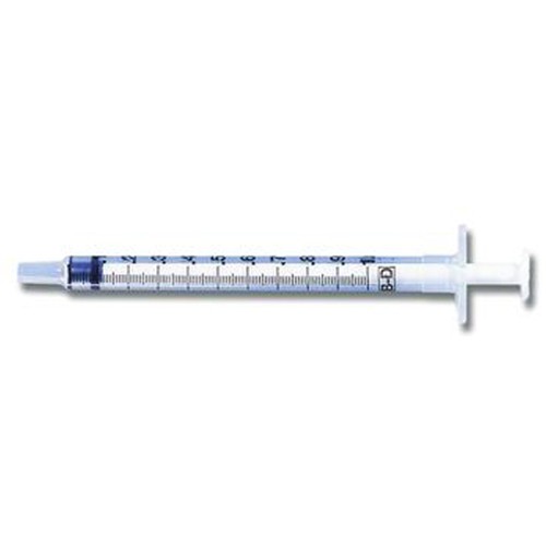 Becton Dickinson Tuberculin Syringe Only : Capacity - 1ml Slip Tip - Box of 200