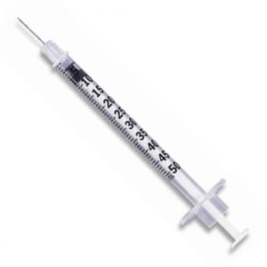 Becton Dickinson Syringes with Needles : Box of 100