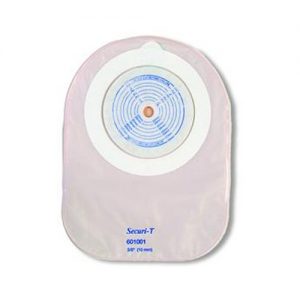 Genairex Securi-T 1-Piece Closed Pouch : Cut- to- fit - 1/2 to 2 3/8" Transparent Box of 30