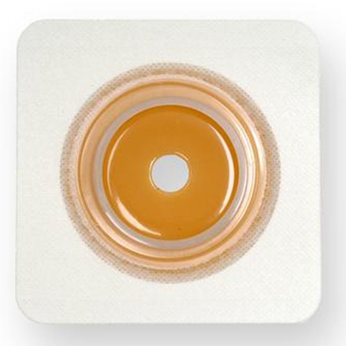 Genairex Securi-T Extended Wear Flexible Skin Barrier with Tape Collar : Barrier Size 4 x 4", Cut-to-fit flange 1 1/2" - Box of 5