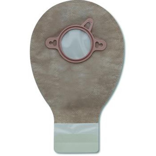 Drainable Mini Pouch with Lock N Roll Closure & Integrated Filter : Flange size - 1.75in. - Color Match - Green Transparent Box of 20