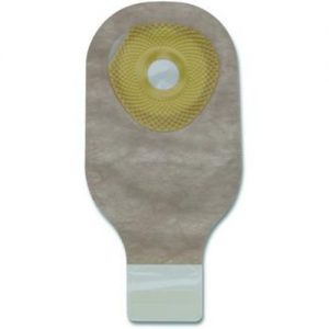 Hollister Premier Drainable Ostomy Pouch with Lock N Roll Closure : Pre-Cut 1", Beige - Box of 10