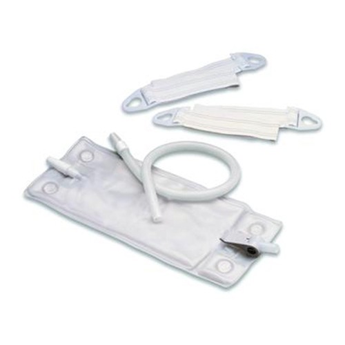 Hollister Leg Bag Systems : Large 11 1/8" 30 oz - 1 Leg Bag, 18" Extension Tubing with connector, 1 Pair Fabric Leg Bag Straps - Box of 12