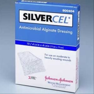 SILVERCEL Sterile Antimicrobial Alginate Dressing : 2 X 2" - Case of 50