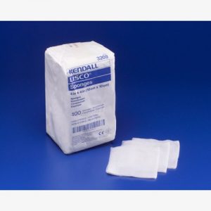 Kendall Lisco Sponge : 4 x 4 Pack of 100