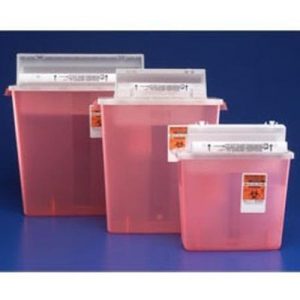 Covidien In-Room Sharps Containers with Always-Open Lid : 12 Quart - Case of 10