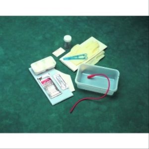 Kendall Dover Intermittent Catheter Tray - Sterile : 14 Fr Clear PVC