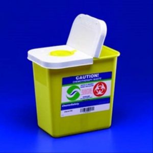 Kendall SharpSafety Chemotherapy Sharps Container : Capacity - 8 Gallon 17 3/4"H x 11"D x 15 1/2"W Case of 10