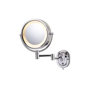 Jerdon 5X Halo Lighted Chrome Wall Mount Mirror