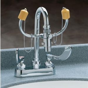 Bradley Faucet Mount Eye Wash Unit With One-Step Diverter