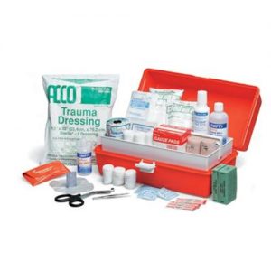 Swift First Aid First Response Trauma Kit In Plastic Tackle Box (15" X 9")