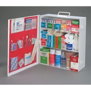 Radnor 3-Shelf 25 Person Durable Metal Industrial First Aid Cabinet