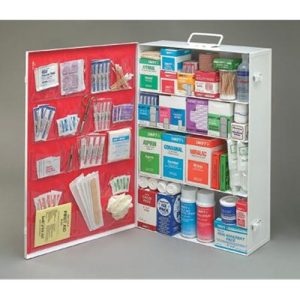 Radnor Four-Shelf 50 Person Metal Industrial First Aid Cabinet
