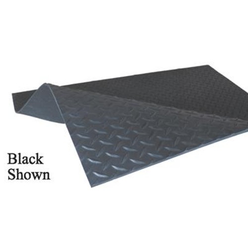 Notrax Diamond Plate Switchboard Matting Non-Conductive Floor Mat : 3' X 75' Black
