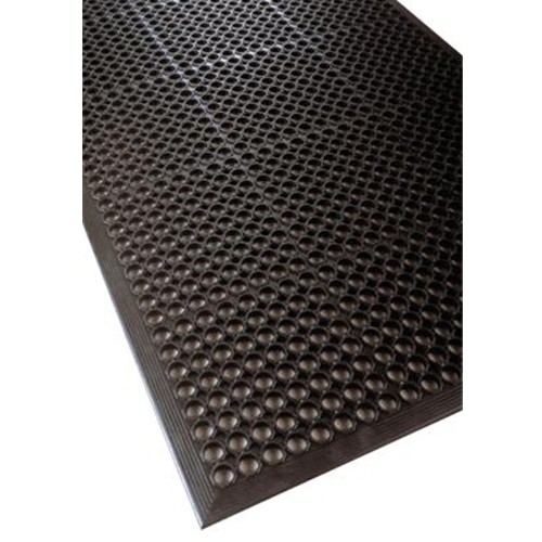 Superior Notrax Sanitop Grease Resistant Anti-Fatigue Floor Mat : 3' X 10' Black 1/2" Thick