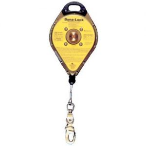 MSA Dyna-Lock Self Retracting Lanyard : with 30' Long Galvanized Steel Lifeline And HL2000 Snaphook