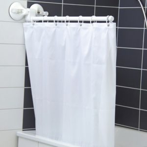 Suction Cup Shower Curtain Arm : Arm only with suction pad - with indicator button, w/out shower curtain