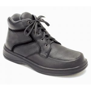 Orthofeet Highline Mens Black Leather Orthopedic Lace Boots