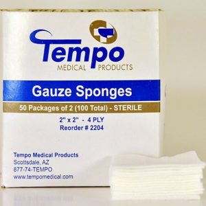 Gauze Pads : Non-Sterile 4-ply 4" x 4" - 20 Sleeves/Case