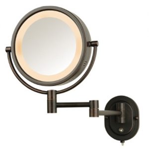 Jerdon 5X Lighted Magnifying Mirror Bronze