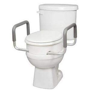 Carex Elongated Raised Toilet Seat with Handles
