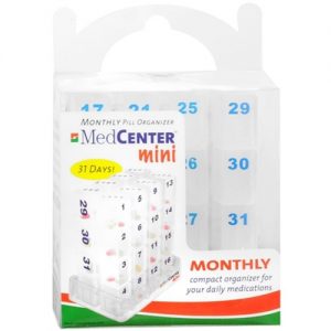 MedCenter Mini Monthly Pill Organizer