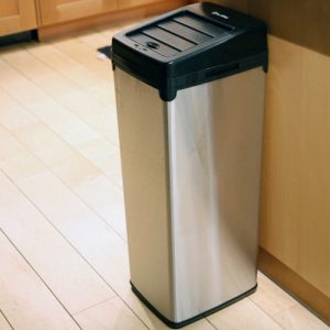 iTouchless Automatic Sensor Trashcan with Space Saving Lid
