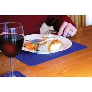 Tenura Silicone Non-Slip Table Mat : 13.75 inch X 10 inch Blue Case of 10