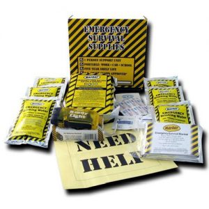 The Basic 3-Day Kit Survival Kit w/ Flashlight and First Aid : Pack of 4 Kits