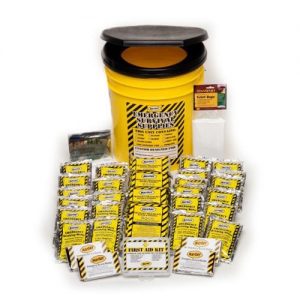 Economy Emergency Backpack Kit w/ Honey Bucket : Case of 50 -4 Person Kits