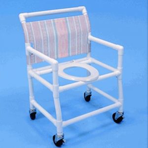 Extra Wide PVC Shower Chair Commode