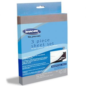 Invacare 3 Piece Sheet Set for Hospital Beds : Each