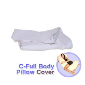 White Cotton Cover for Comfort Body Pillow