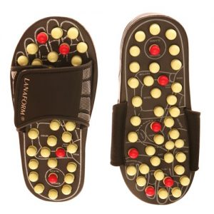 Black & Pearl Reflexology Sandals