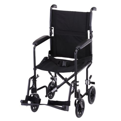 Nova Steel Wheelchair with Fixed Arms and Footrests : Elevating Leg Rests