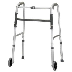 Nova Folding Walker 5" Wheels Single Button Release