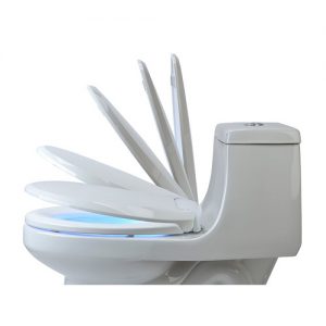 Brondell LumaWarm Heated Toilet Seat with Nightlight : Elongated Biscuit