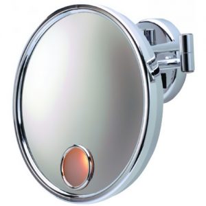 Jerdon JD7C Wall-Mounted Lighted 3X Magnifying Mirror