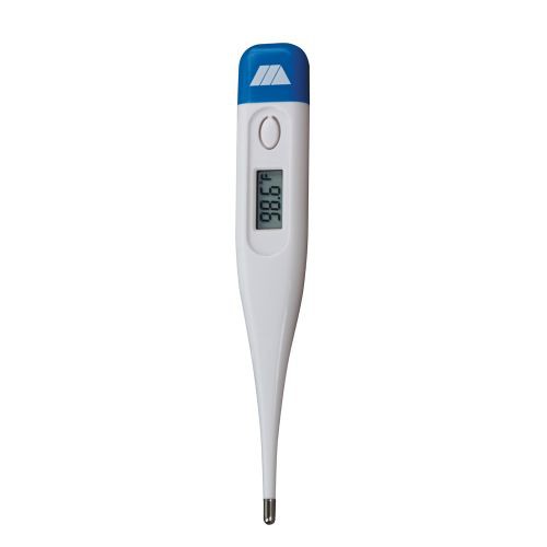 MABIS 60-Second Thermometer : White & Blue With Covers