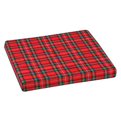 DMI High-Density Foam Wheelchair Cushion : Plaid 16" x 18" x 3"