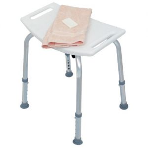 HEALTHSMART Blow-Molded Bath Seat : White with Backrest