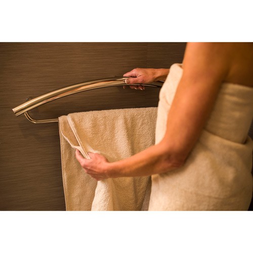 Invisia Collection Towel Bar and Support Rail : 16 Inch Powder Coat White