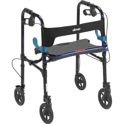 Drive Medical Clever-Lite Walker with Seat and Loop Locks