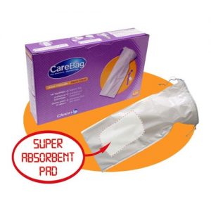 Carebag Men's Urinal Bag with Super Absorbent Pad - Box of 20 liners