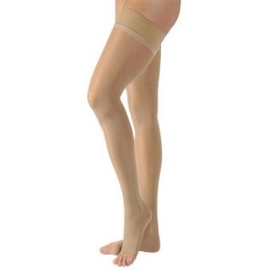 Jobst UltraSheer 15-20 Thigh High Open Toe with Dot Band
