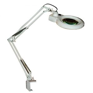 MG Electronics LED Desktop Magnifier w/ 3/5 Diopter Lenses